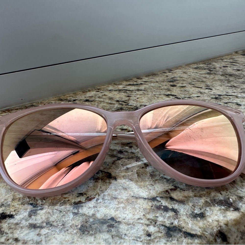 Fossil Pink Sunglasses with Reflective Lenses